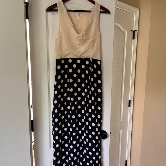 ANTHROPOLOGIE MOULINETTE SOEURS POLKA DOT MAXI DRESS, SIZE 6 - Picture 1 of 4